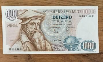 1000 Francs Mercator 1970! Topkwaliteit! Verzamelstuk, Timbres & Monnaies, Enlèvement ou Envoi