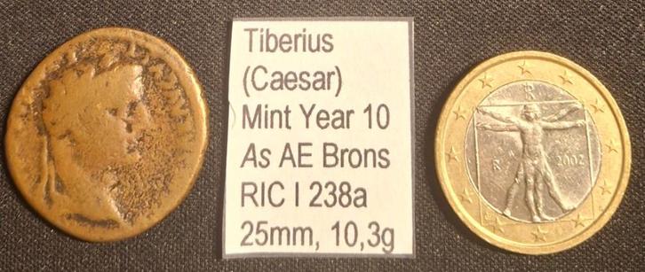 Keizer 1.2: Tiberius - Bronzen AE As - G, Postzegels en Munten, Munten | Europa | Niet-Euromunten, Losse munt, Overige landen