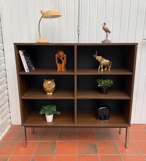 Vintage bibliotheekmeubilair, Huis en Inrichting, Kasten | Boekenkasten, Gebruikt, Metaal, Ophalen