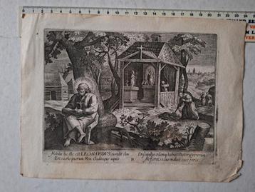 17de eeuwse ets Maarten De Vos naar Johann Sadeler Leonardus beschikbaar voor biedingen