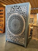 Kast/Buffetkast Houtsnijwerk Ibiza/Boho pracht exemplaar, Met deur(en), 100 tot 150 cm, Ibiza/Boho/Botanisch, Nieuw