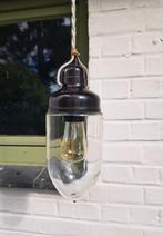 lampe à ampoule avec magnifique luminaire en bakélite, Comme neuf, Enlèvement ou Envoi, Verre