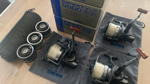 3 x daiwa infinity 5500 br met reserve spoel, Watersport en Boten, Hengelsport | Karpervissen, Zo goed als nieuw, Ophalen of Verzenden