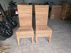 Set van 6 gevlochten eetkamerstoelen, Ophalen, Rotan
