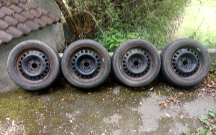 4 16 inch stalen velgen voor de VW-groep (5×112), Auto-onderdelen, Overige Auto-onderdelen, Audi, Seat, Volkswagen, Skoda, Gebruikt