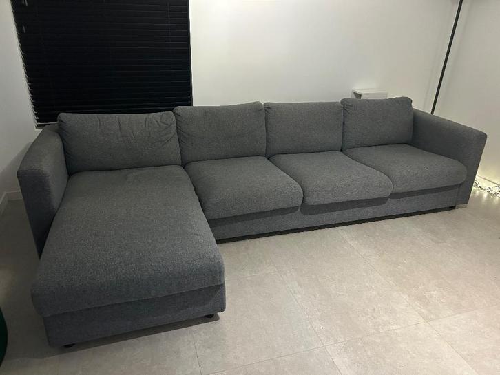 Ikea grijze zetel, Huis en Inrichting, Zetels | Zetels, Gebruikt, Hoekbank, Driepersoons, 300 cm of meer, 150 cm of meer, Kunststof