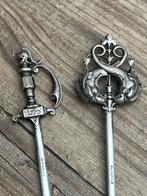 Verzilverde Hatelet spiesjes, circa 1900, Antiek en Kunst, Ophalen of Verzenden