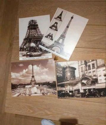 Lot Porte-clés Tour Eiffel et photos A4 de Paris disponible aux enchères