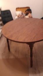 ronde tafel 110cm,mogelijk te vergroten, 4 leuke stoelen bij, Huis en Inrichting, Tafels | Eettafels, Gebruikt, Ophalen, Ovaal