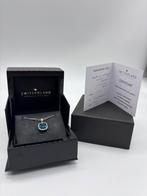 18 kt witgouden ketting met saffier steen, Enlèvement, Or