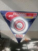 Emaille bord fegarbel, Verzamelen, Merken en Reclamevoorwerpen, Ophalen, Gebruikt, Reclamebord
