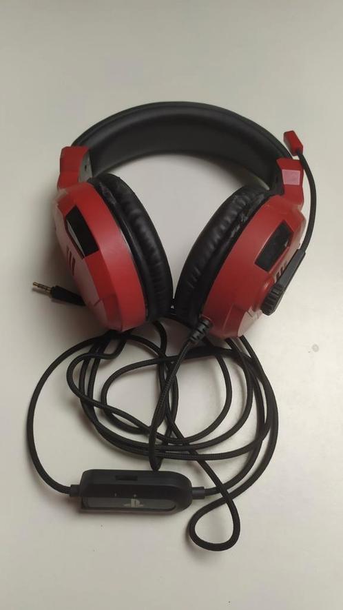 Playstation hoofdtelefoon, Computers en Software, Headsets, Gebruikt, Over-ear, Bedraad, Gaming headset, Inklapbare microfoon