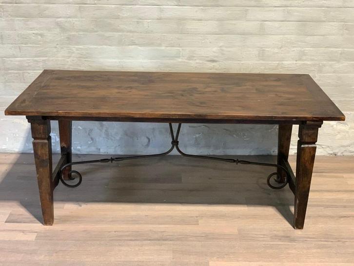 Antieke Spaanse eettafel - 185 x 90 cm + 78 cm hoog, Antiek en Kunst, Antiek | Meubels | Tafels, Ophalen of Verzenden