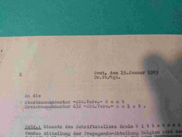 Vlaanderen Aalst Gent Sint-Niklaas Brief Oorlog 1940 1945, Envoi, Armée de terre, Photo ou Poster