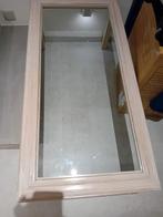 Glazen salontafel  118x60 en 48cm hoog. Oude roze kleur, Huis en Inrichting, Ophalen, Zo goed als nieuw