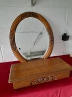 Très beau miroir encadré de bois sculpté, Antiquités & Art, Antiquités | Miroirs, Enlèvement