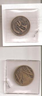 2 penningen met logo van de koninklijke munt monnaie royale, Enlèvement ou Envoi, Autres matériaux