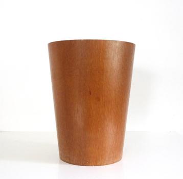 RARE Levaldsen PAPER BASKET - Teak Servex prulenbak 1960s. beschikbaar voor biedingen