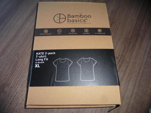 Bamboo basics 2 T-shirts zwart Kate - Long fit - XL - NIEUW, Kleding | Dames, T-shirts, Zwart, Ophalen of Verzenden