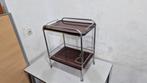 oude Formica serveertafel bruine kleur 40cmx60cm
