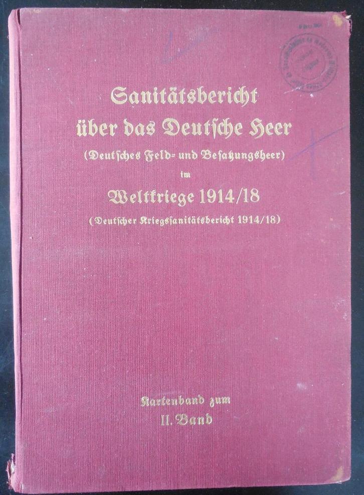 Sanitätsbericht über das Deutsche Heer, Boeken, Oorlog en Militair, Ophalen of Verzenden