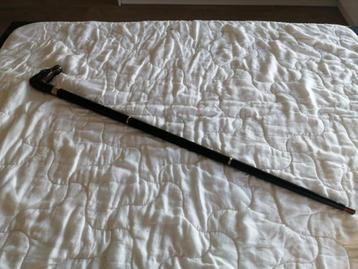 wandelstok met geel koper handvat en met glazen buisje, Antiek en Kunst, Ophalen of Verzenden, Koper