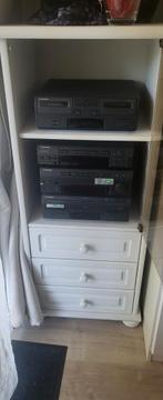 Stereotoren met kast, Audio, Tv en Foto, Stereoketens, Ophalen, Zo goed als nieuw