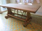 Massieve eiken kloostertafel dik blad, Ophalen, Gebruikt, Eikenhout