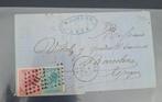Magnifique lettre enveloppe 1868 Belgique- Espagne, Ophalen of Verzenden, Brief