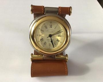 Dalvey Travel clock, leather brown