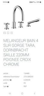 Dornbracht Tara 4-kanaals badmengkraan, Doe-het-zelf en Bouw, Ophalen, Nieuw, Chroom, Kraan