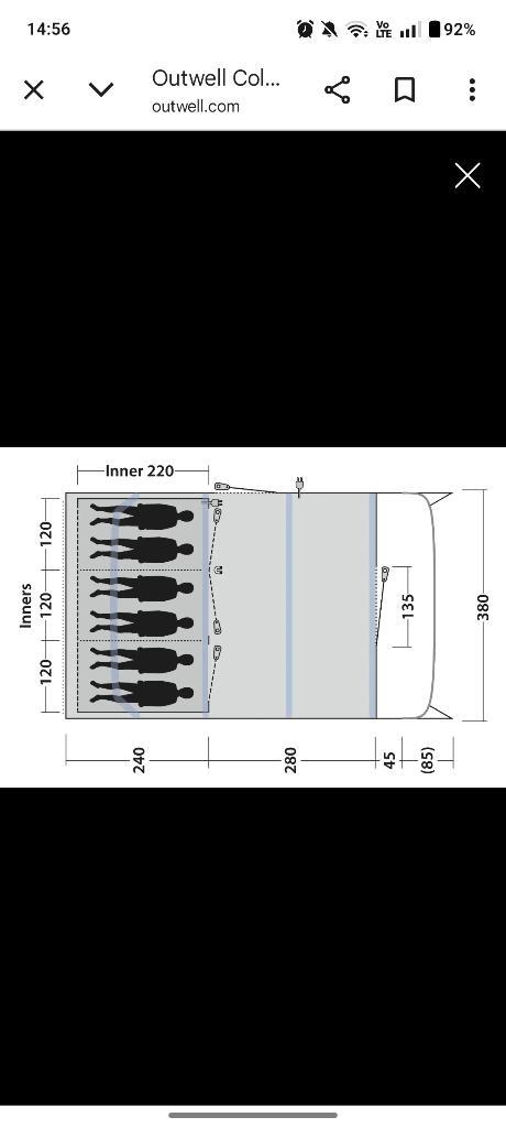 Tent Outwell Colorado 6 pers., Caravans en Kamperen, Tenten, Ophalen