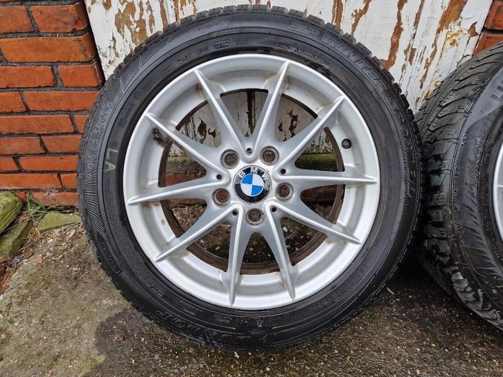 velgen + winterbanden (bmw 5x120), Auto-onderdelen, Banden en Velgen, Banden en Velgen, Winterbanden, 16 inch, 205 mm, Personenwagen