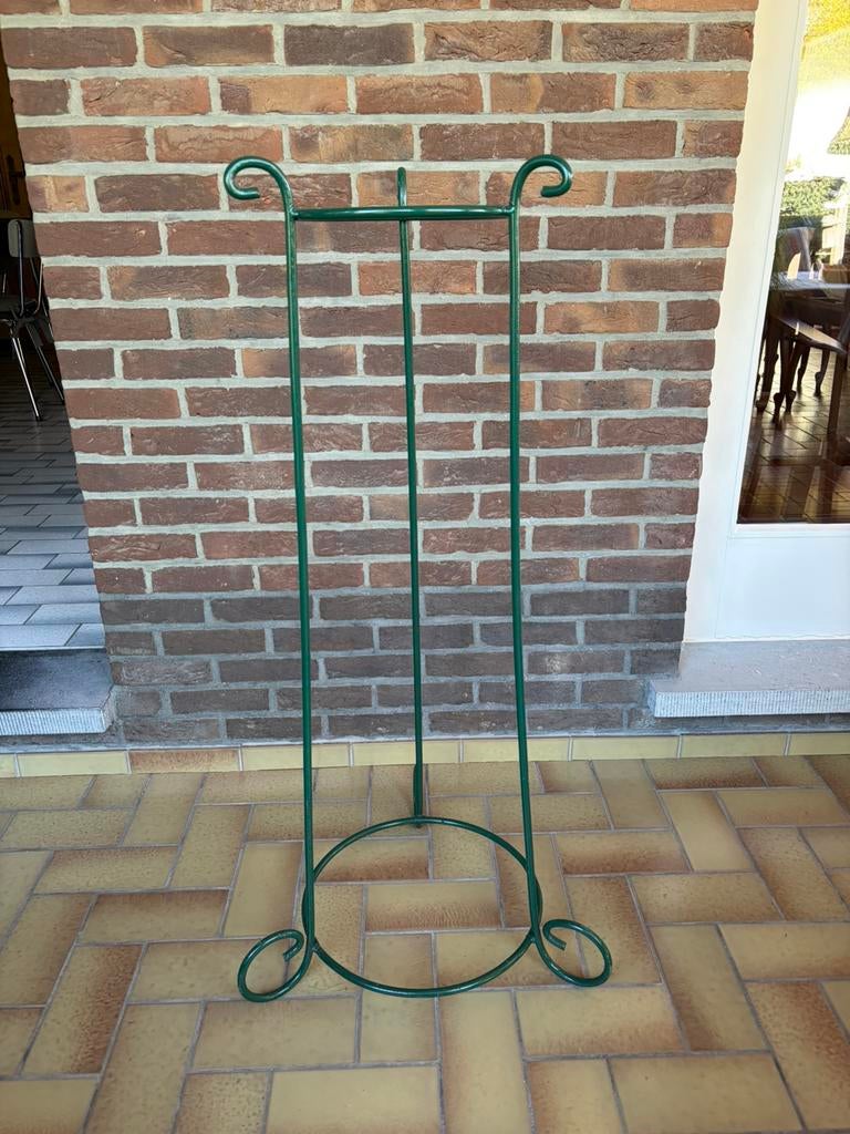 Plantenstaander groen - metaal, Tuin en Terras, Bloembakken en Plantenbakken, Zo goed als nieuw, Metaal, Binnen, Balkon, Tuin