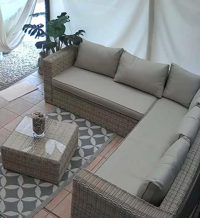 Salon de jardin, Tuin en Terras, Tuinsets en Loungesets, Rotan, 3 zitplaatsen, Ophalen