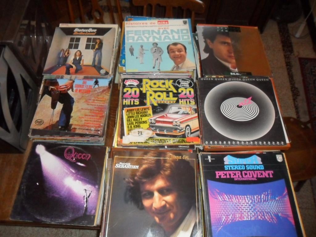 Lot de +/- 300 vinyls (LP), Cd's en Dvd's, Ophalen, Gebruikt
