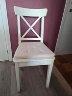 Zes witte eetkamerstoelen Rosentorp ikea, Ophalen, Wit, Zo goed als nieuw, Vijf, Zes of meer stoelen