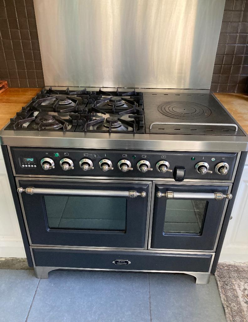 Cuisinière à gaz ILVE Majestic, 1m,  2 fours et Coup de Feu, Gaz, Enlèvement, Utilisé, 5 zones de cuisson ou plus