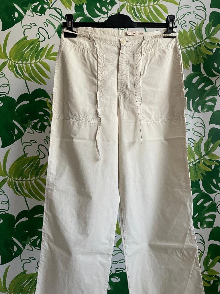 lange broek beige zomer - Hampton Bays - 36, Kleding | Dames, Broeken en Pantalons, Verzenden, Beige, Zo goed als nieuw, Hampton Bays