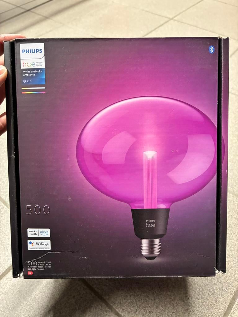 Philips Hue Ellipse E27 White and Color, Ophalen of Verzenden, Nieuw, E27 (groot), Led-lamp