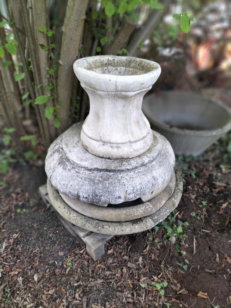 Grote fontein beton, Ophalen