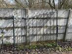Metalen hekwerk + poort, Enlèvement, Utilisé, Fer, Avec portail