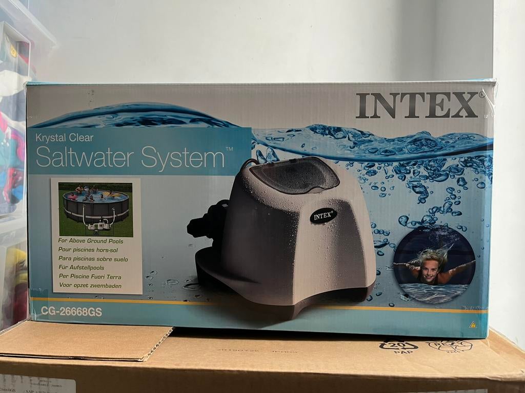 Intex Saltwater krystal clear Electrolyse Chlore Eau salée, Jardin & Terrasse, Piscines, Enlèvement ou Envoi, Utilisé, Piscines hors sol
