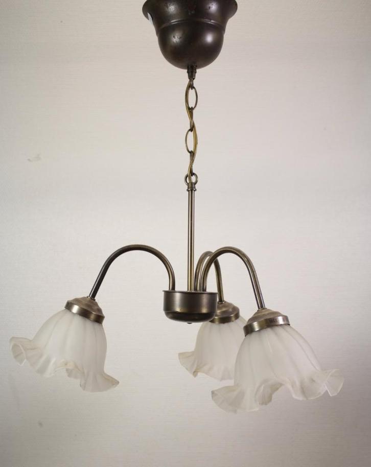 Plafonniers Trois branches IKEA (fin90's), Maison & Meubles, Lampes | Plafonniers, Utilisé, Verre, Métal, Enlèvement