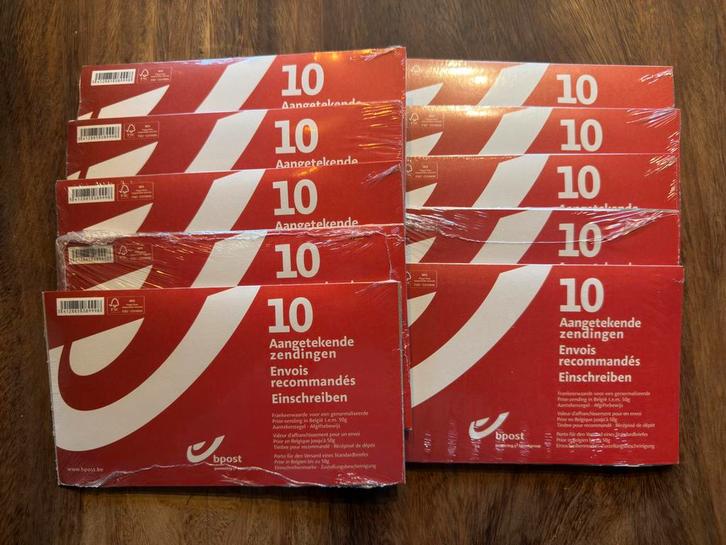 Envois recommandés (100 pièces)–NEUF, Timbres & Monnaies, Timbres | Europe | Belgique, Enlèvement ou Envoi