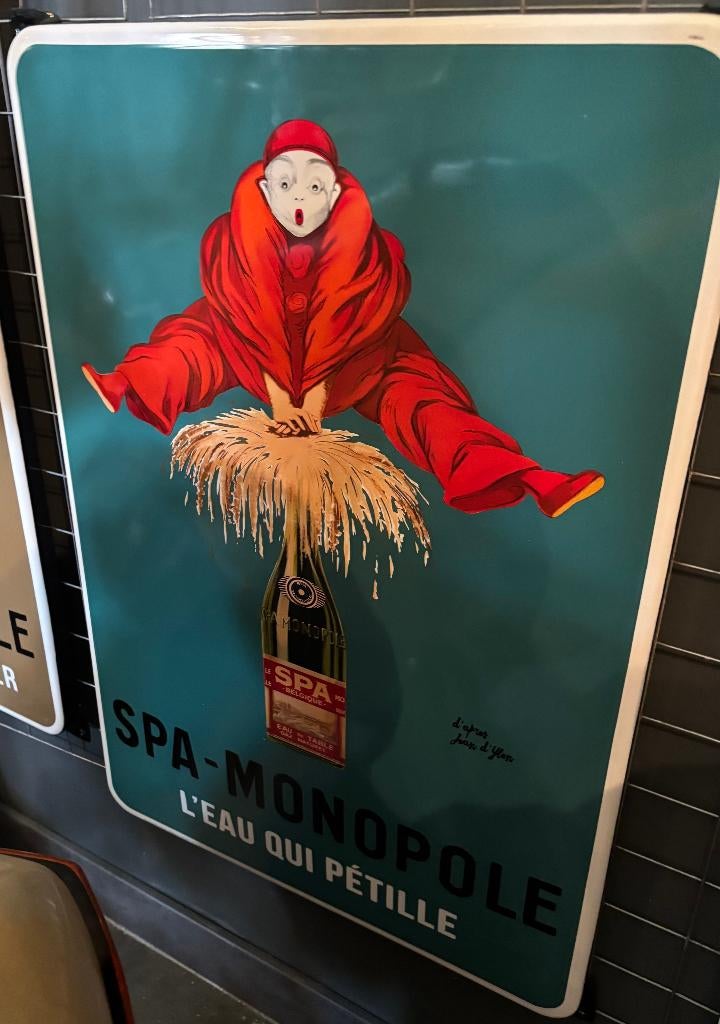 emaille reclamebord spa monopole, Verzamelen, Merken en Reclamevoorwerpen, Ophalen of Verzenden, Nieuw, Reclamebord