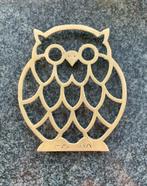 Sous-verre / marmite forme de hibou en laiton, vintage-rétro, Antiquités & Art, Curiosités & Brocante, Enlèvement ou Envoi