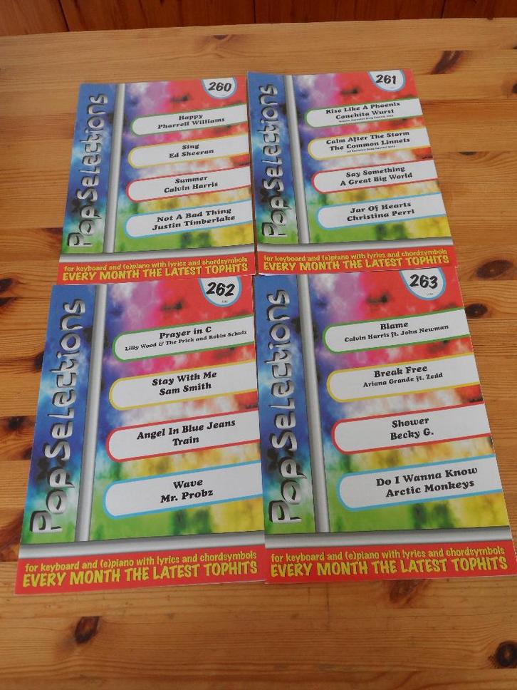 Pop Selections - 260 / 261 / 263 t/m 265 / 267 / 268 / 269 , Muziek en Instrumenten, Bladmuziek, Nieuw, Artiest of Componist, Populair