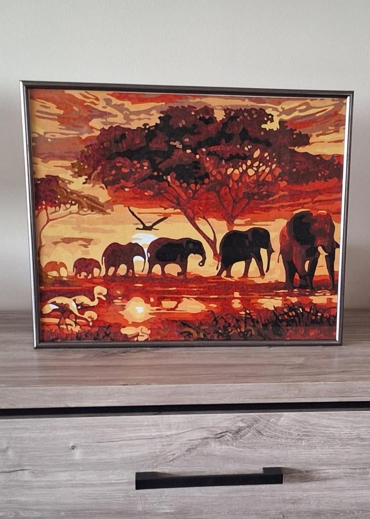 Kader olifantenfamilie, Ophalen of Verzenden, Gebruikt