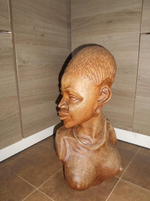 Belle statue - Femme africaine, Antiquités & Art, Enlèvement ou Envoi, Bois, Statue, Femme